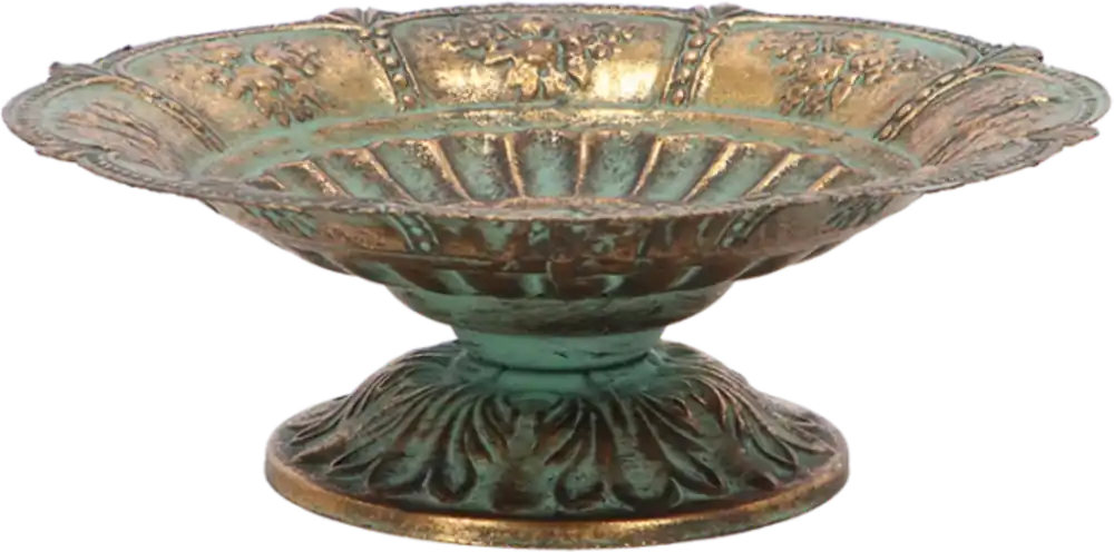 Uitverkoop - Esschert Design Aged Metal Vogelbad, S