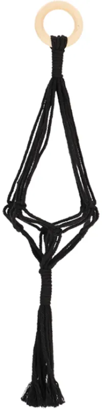 Esschert Design Macramé Plantenhanger - Zwart, S - Direct kopen