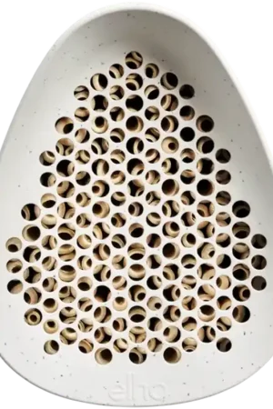 Actieprijs - elho essential bee hotel 18cm, fibrous grey
