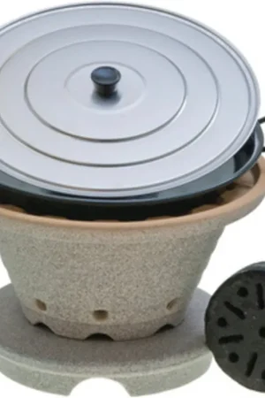 Denk Keramik Braadvuur Tafelgrill met Onderzetter - Nu beschikbaar
