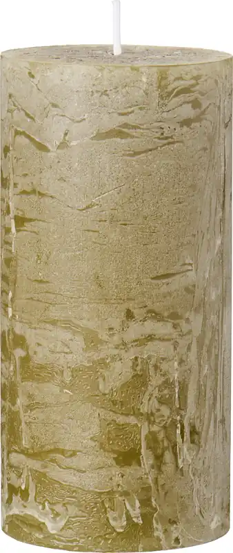 IB Laursen Rustieke Kaars - Hoogte 14 cm, Grijs - Deal