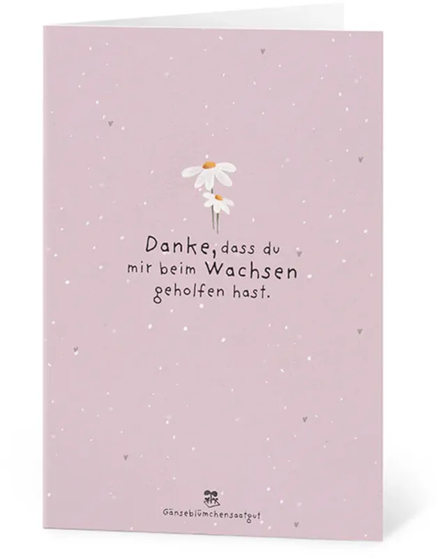 Zojuist toegevoegd - Die Stadtgärtner Wenskaart met Bloemzaadjes - Danke, dass du mir beim Wachsen geholfen hast
