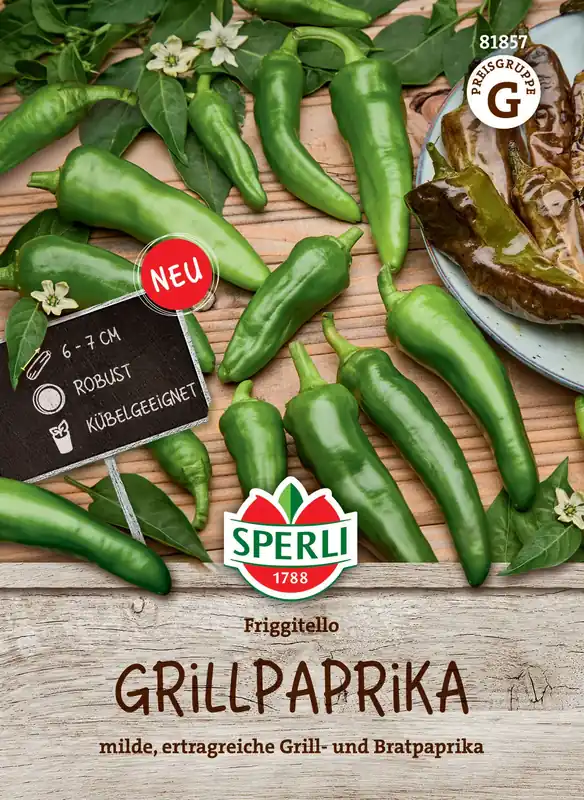 Favoriet van klanten - Sperli Biologische Grillpaprika "Friggitello"