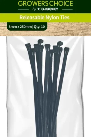 Beste prijs - Growers Choice by Tildenet Nylon Kabelbinders - Verwijderbaar, 10 stuks