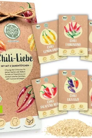 LOVEPLANTS Biologische Zadenset "Chili-Liefde" - Veilig winkelen