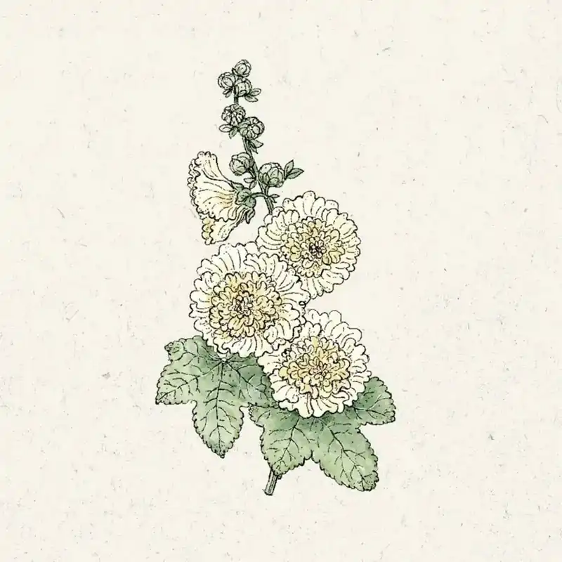 Jora Dahl Alcea rosea "Queeny Yellow" (Stokroos) - Voordelig