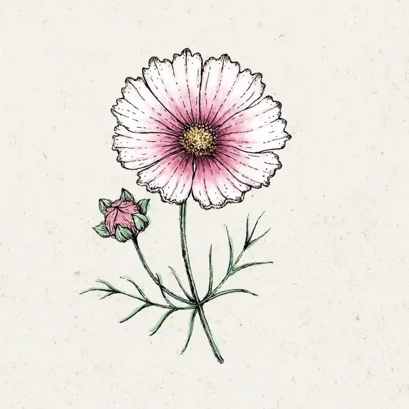 Aanrader - Jora Dahl Cosmos bipinnatus "Daydream" (Cosmea)