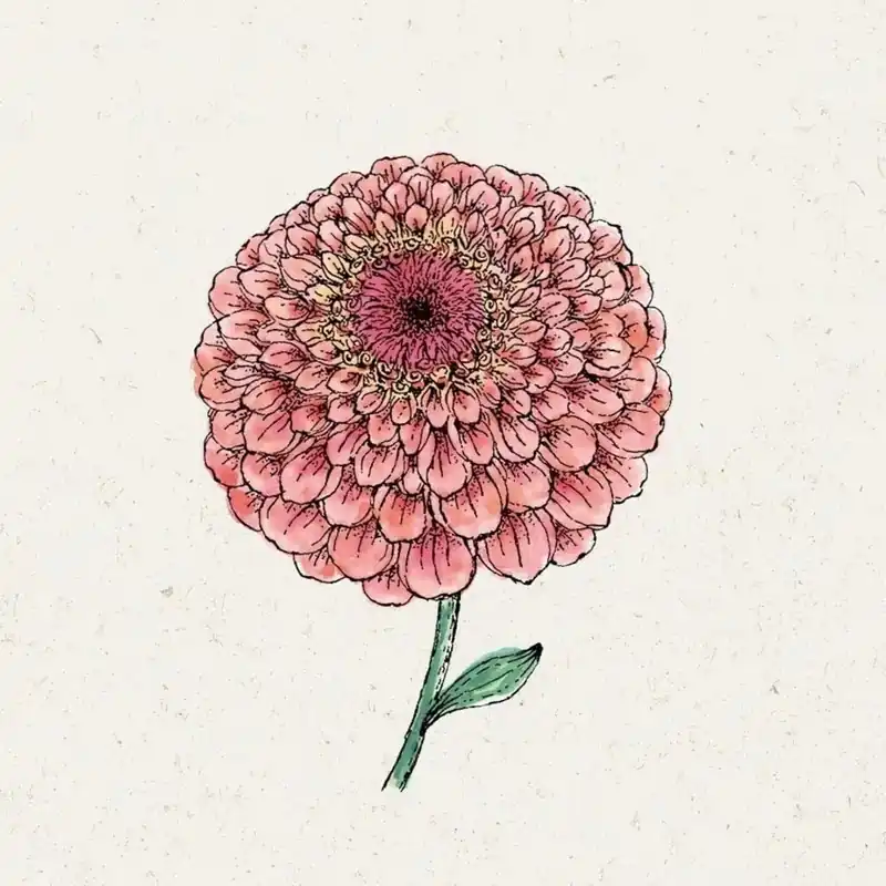 Jora Dahl Zinnia elegans "Benary"s Giant Salmon Rose" (Zinnia) | Professionele kwaliteit