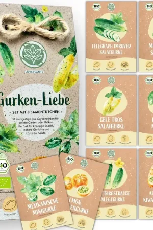 LOVEPLANTS Biologische Komkommer Zaadset - Nog enkele stuks