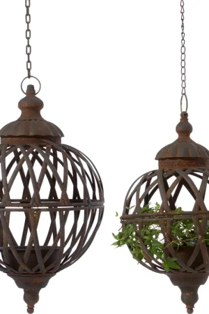 Wikholm Torun Hangende Metalen Plantenmand - Set van 2 | Bijna uitverkocht