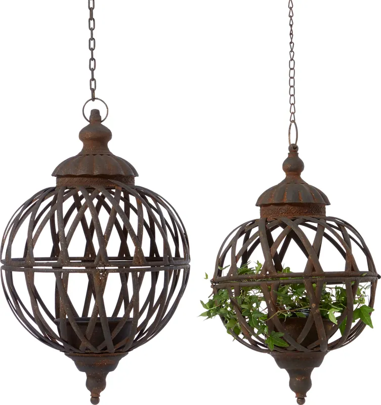 Wikholm Torun Hangende Metalen Plantenmand - Set van 2 | Bijna uitverkocht