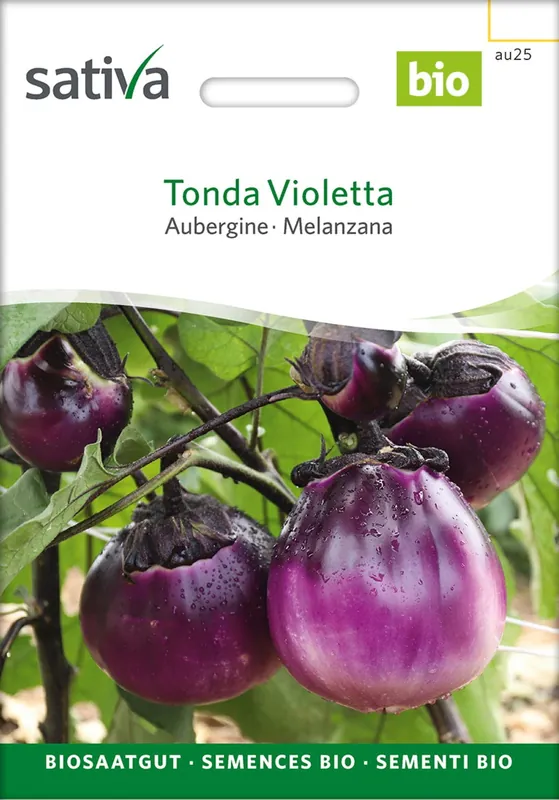 Bestelbaar | Sativa Biologische Aubergine "Tonda Violetta"