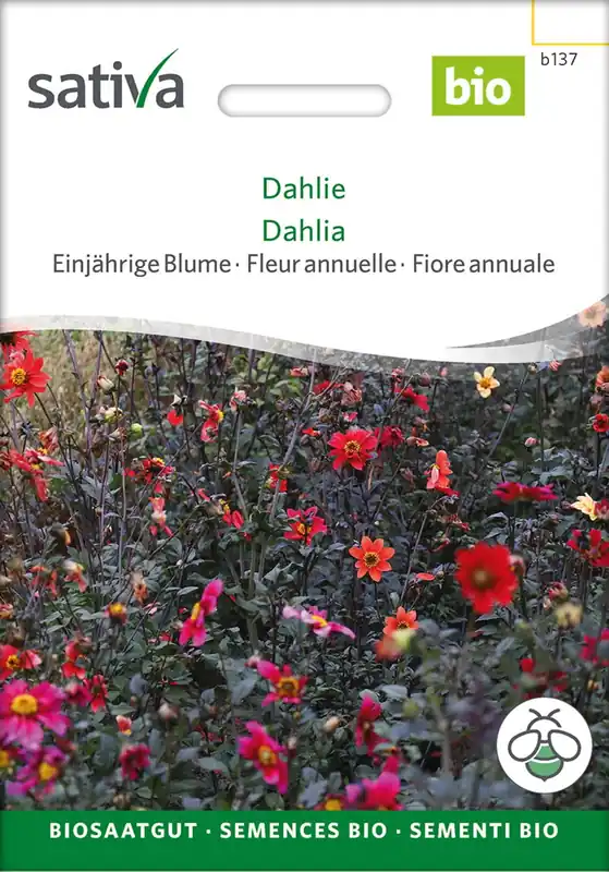 Nog maar een paar beschikbaar | Sativa Biologische Eenjarige Bloem "Dahlie", 0,50 g
