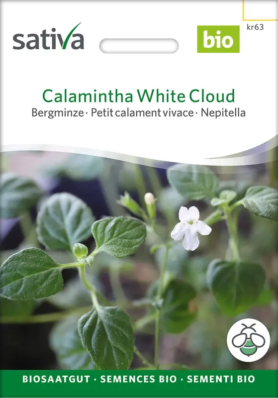 Sativa Biologische Kruiden "Bergminze Calamintha White Cloud", 0,10 g | Premiumkwaliteit