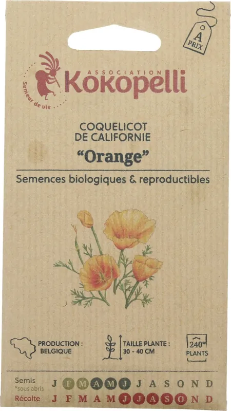 Kokopelli Biologisch Slaapmutsje, Oranje, 300 Korrels | Laatste dagen