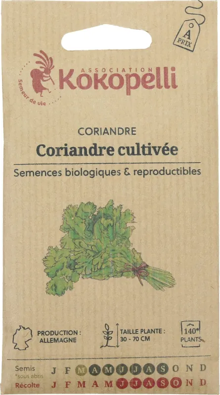 Snelle verzending - Kokopelli Biologische Koriander, 200 Korrels