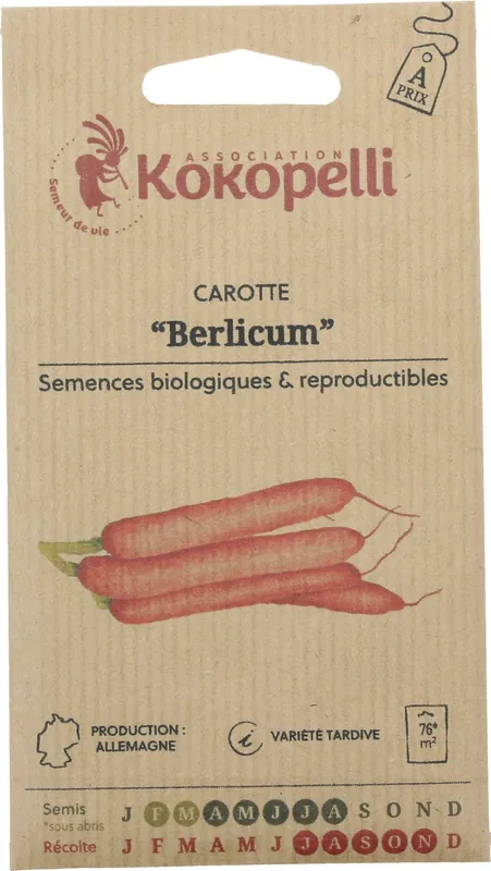 Kokopelli Biologische Rode Wortel "Berlicum", 4 g | Nu kopen