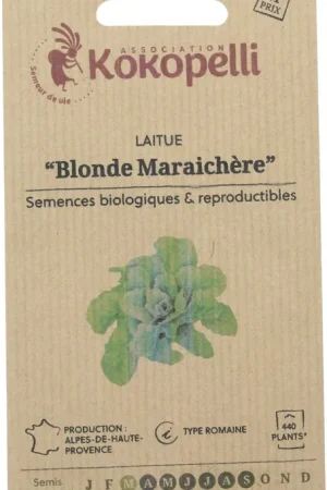 Kokopelli Biologische Romeinse Sla "Blonde Maraîchère", 500 Korrels - Voorraad bijna op