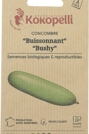 Klaar voor verzending - Kokopelli Biologische Struikkomkommer "Bushy", 25 Korrels