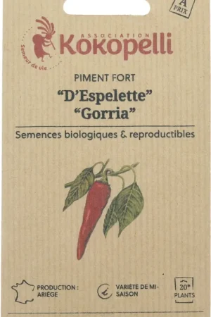 Kokopelli Biologische Chilipeper "D‘Espelette / Gorria", 25 Korrels | Mis het niet