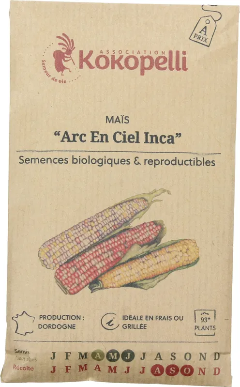 Pak je kans - Kokopelli Biologische Suikermaïs "Inca rainbow", 30 g