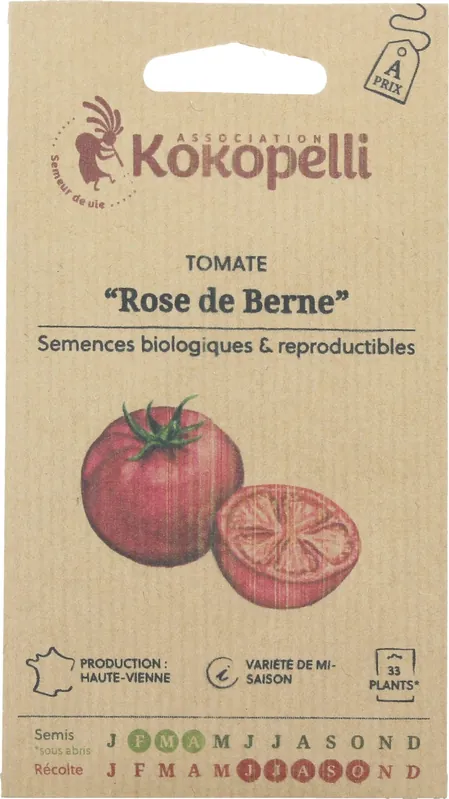 Kokopelli Biologische Roze Tomaat "Rose de Berne", 35 Korrels | Goed beoordeeld