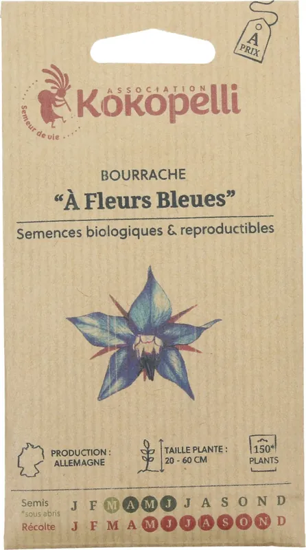 Aanrader - Kokopelli Biologische Bernagie - Blauw, 200 Korrels