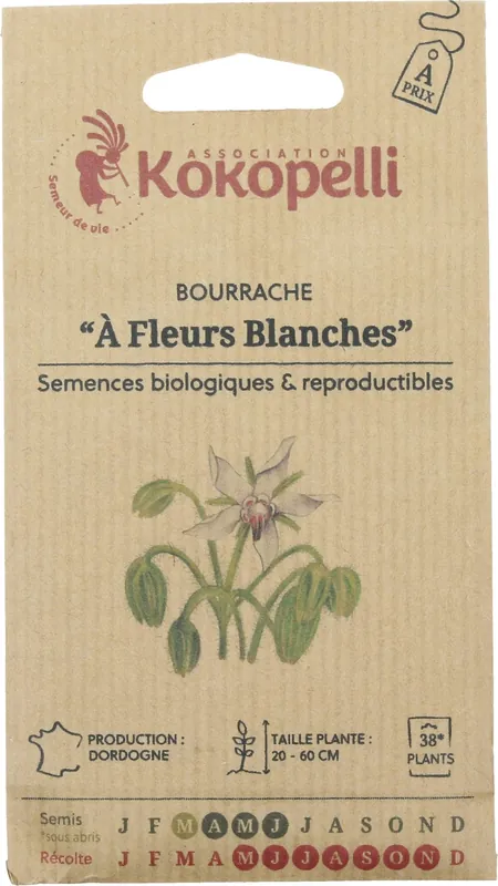 Kokopelli Biologische Bernagie - Wit, 50 Korrels | Topdeal