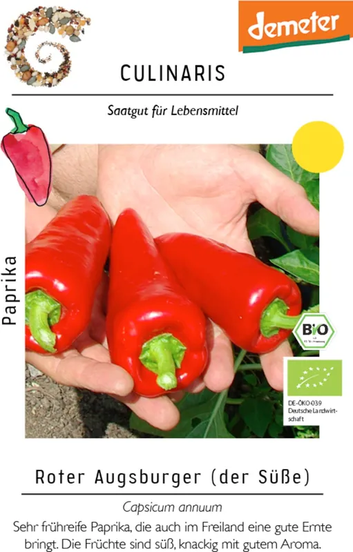 Culinaris Bio Paprika "Roter Augsburger", 15 Korrels | Populair bij klanten