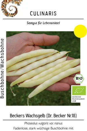 Culinaris Bio Struikboon "Beckers Wachsgelb", 35 Korrels - Prijs verlaagd