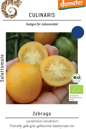 Culinaris Bio Saladetomaat "Zebrago", 12 Korrels - Rechtstreeks van de fabrikant