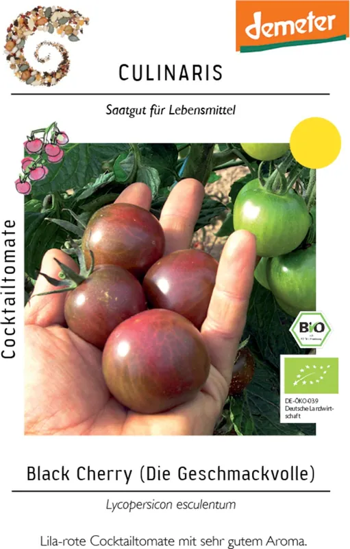 Laatste kans | Culinaris Bio Cocktailtomaat "Black Cherry", 15 Korrels
