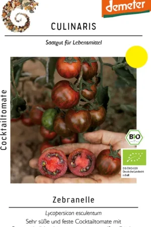 Aanbieding - Culinaris Bio Cocktailtomaat "Zebranelle", 15 Korrels
