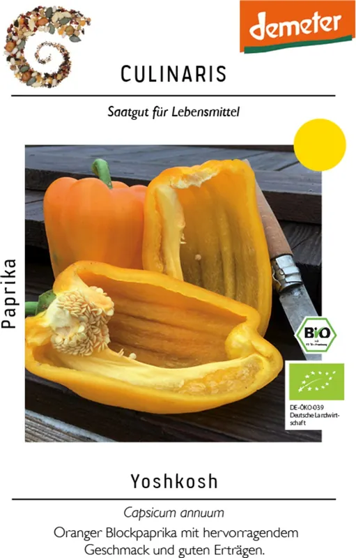 Culinaris Bio Paprika "Yoshkosh", 15 Korrels - Uitverkoop