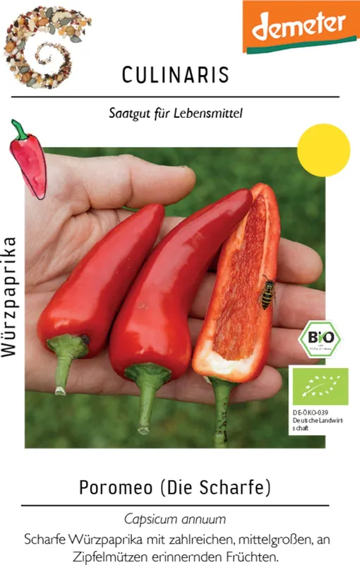 Culinaris Bio Paprika "Poromeo", 15 Korrels - Bespaar nu