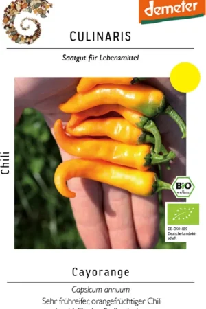 Culinaris Bio Chili "Cayorange", 15 Korrels - Zeer goed beoordeeld