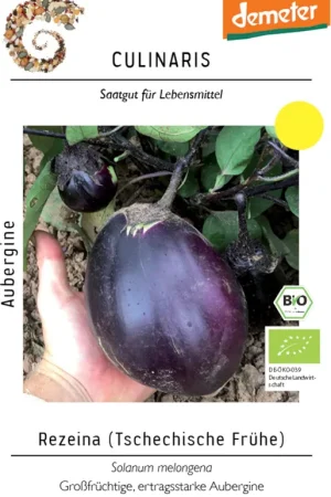 Premiumkwaliteit | Culinaris Bio Aubergine "Rezeina", 15 Korrels