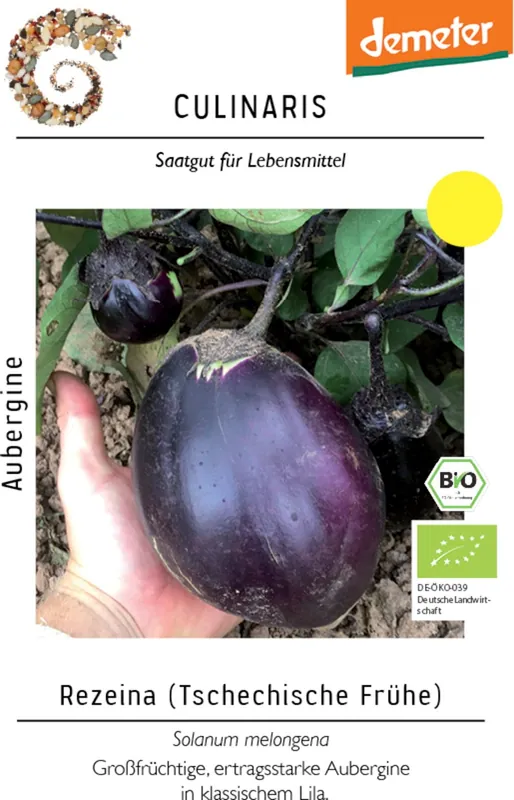 Premiumkwaliteit | Culinaris Bio Aubergine "Rezeina", 15 Korrels