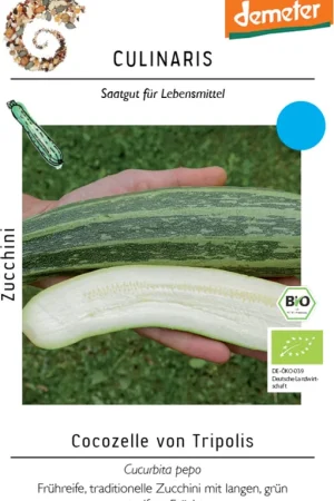 Culinaris Bio Courgette "Cocozelle von Tripolis", 10 Korrels - Nieuw binnen