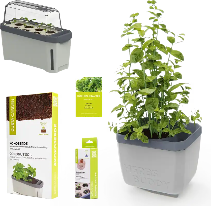 Meest verkocht | GUSTA GARDEN Kruidenpower Set, Lichtgrijs