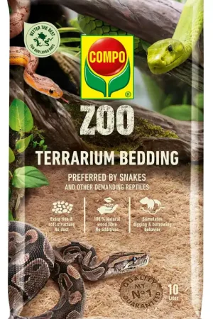COMPO Terrariumsubstraat voor Slangen & Andere Reptielen, 10 L | Premiumkwaliteit