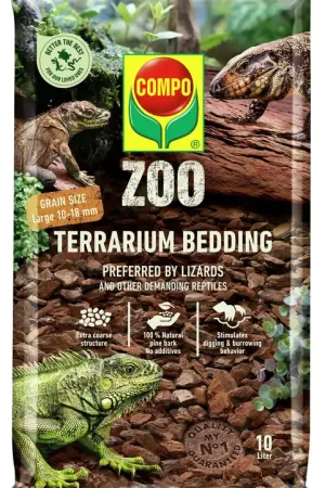 COMPO Terrariumsubstraat voor Grote Dieren, 10 L - Rechtstreeks van de fabrikant