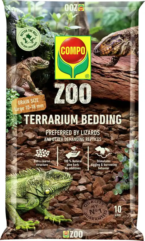 COMPO Terrariumsubstraat voor Grote Dieren, 10 L - Rechtstreeks van de fabrikant