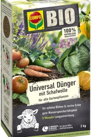 Scherp geprijsd - COMPO BIO Universele Langwerkende Meststof met Schapenwol, 2 kg
