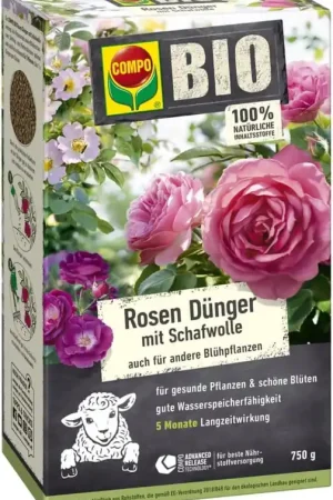 COMPO BIO Langwerkende Rozenmeststof met Schapenwol, 2 kg | Veilige betaling
