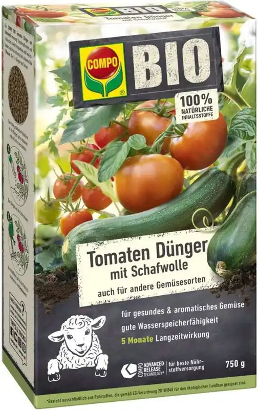 Aanrader - COMPO BIO Tomatenmeststof met Schapenwol, 750 g