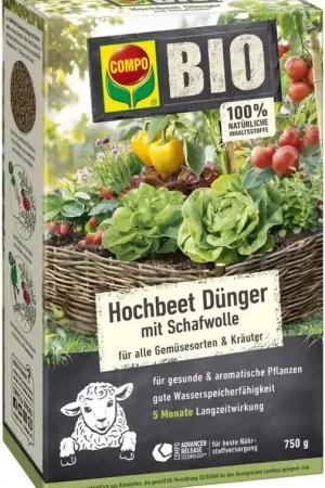 Snelle levering | COMPO BIO Hoogbedmeststof met Schapenwol, 750 g