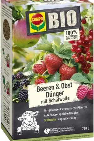 COMPO BIO Bessen- & Fruitmeststof met Schapenwol, 750 g - Voordeelprijs