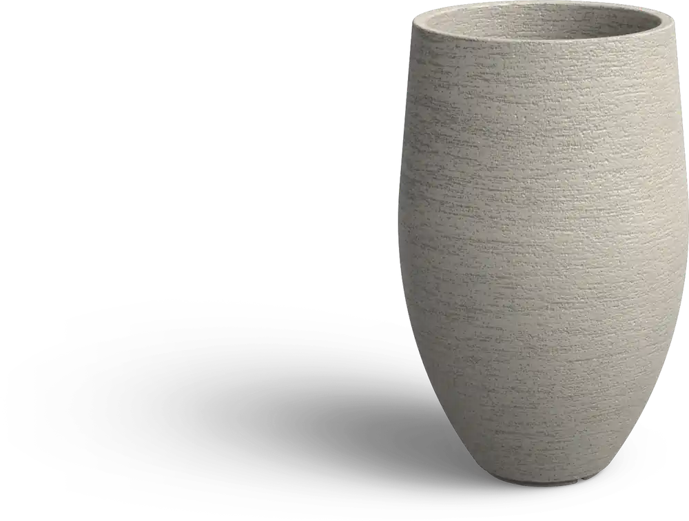 ADEZZ Kivo Plantenbak van Beton/Polymeer - Chalk, Ø 500 x 800 mm | Bespaar meer