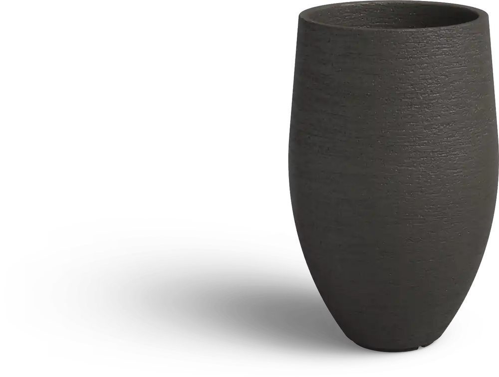 Voeg toe aan winkelwagen | ADEZZ Kivo Plantenbak van Beton/Polymeer - Earth, Ø 800 x 600 mm